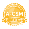 Zertifikat 'Advanced Certified ScrumMaster® (A-CSM)' der Scrum Alliance®.